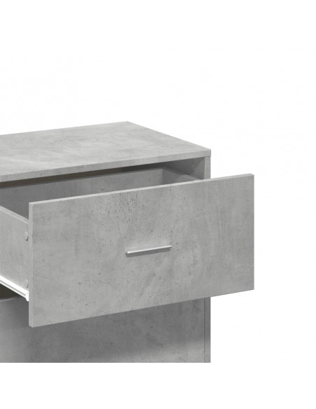 Armadietto Grigio Cemento 56,5x39x90 cm in Legno Multistrato
