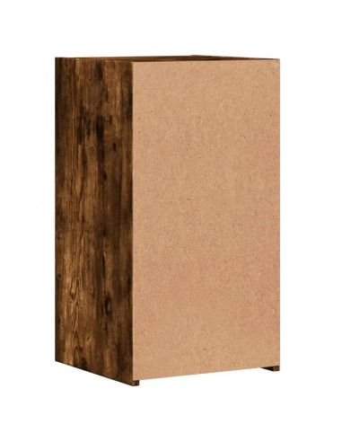 Comodini 2 pz Rovere Fumo 35x34x65 cm in Legno Multistrato