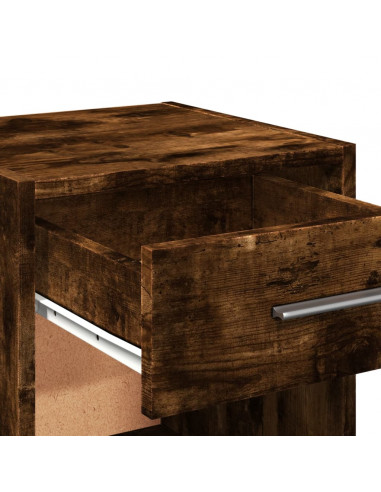 Comodini 2 pz Rovere Fumo 35x34x65 cm in Legno Multistrato