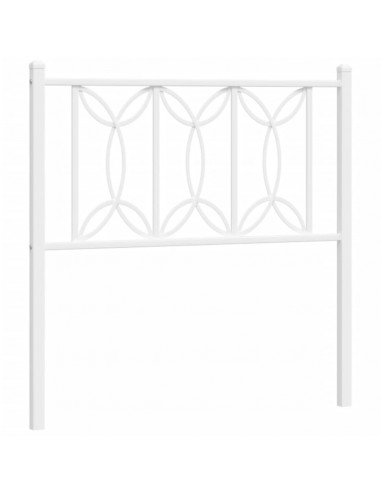 Testiera in Metallo Bianco 80 cm