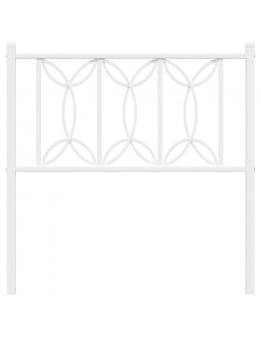 Testiera in Metallo Bianco 80 cm