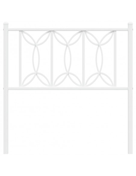 Testiera in Metallo Bianco 80 cm
