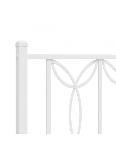 Testiera in Metallo Bianco 80 cm