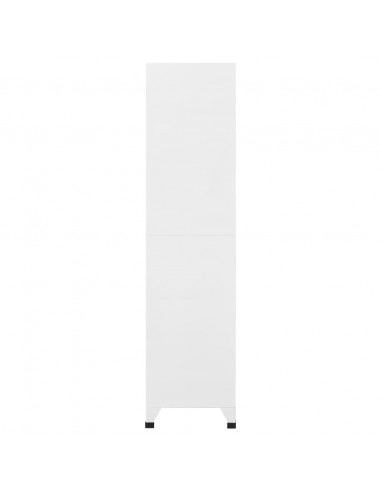 Armadietto con Serratura Bianco 90x40x180 cm in Acciaio