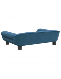 Divano per Bambini Blu 70x45x26 cm in Velluto