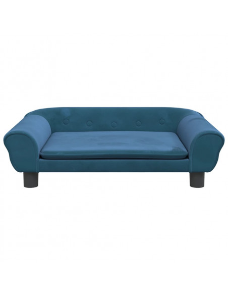 Divano per Bambini Blu 70x45x26 cm in Velluto