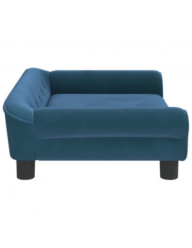 Divano per Bambini Blu 70x45x26 cm in Velluto