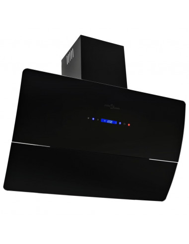 Cappa Aspirante a Muro Acciaio Inox 756 m³/h 90 cm Nera
