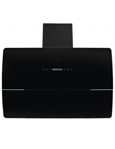 Cappa Aspirante a Muro Acciaio Inox 756 m³/h 90 cm Nera