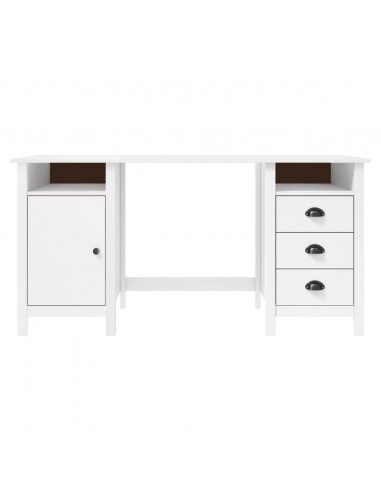 Credenza Hill Bianca 150x50x74 cm in Legno Massello di Pino