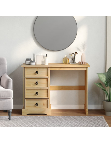 Toeletta Corona 104x47x75 cm in Legno Massello di Pino