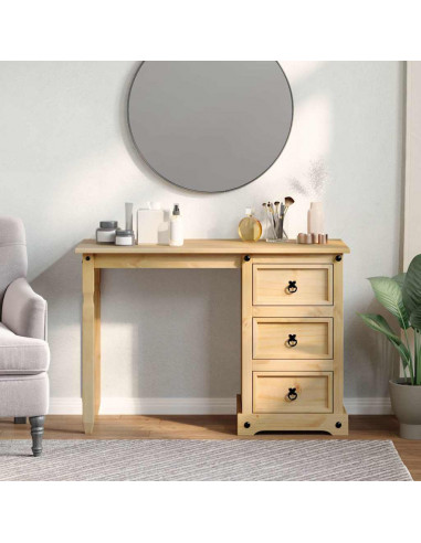 Toeletta Corona 110x47x75 cm in Legno Massello di Pino