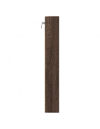 Armadietto Vetrina Rovere Marrone 80x8,5x58cm Legno Multistrato