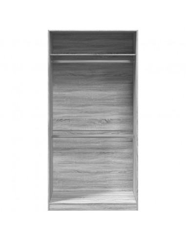 Armadio Grigio Sonoma 100x50x200 cm in Legno Multistrato