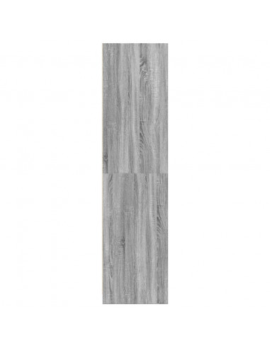 Armadio Grigio Sonoma 100x50x200 cm in Legno Multistrato
