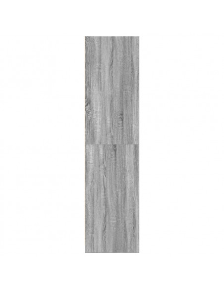 Armadio Grigio Sonoma 80x50x200 cm in Legno Multistrato