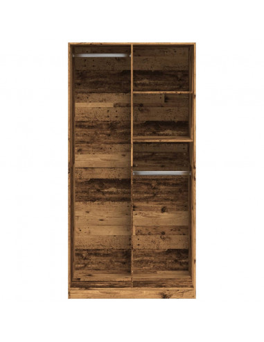 Armadio Legno Antico 100x50x200 cm in Legno Multistrato