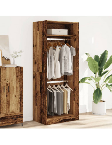 Armadio Legno Antico 80x50x200 cm in Legno Multistrato