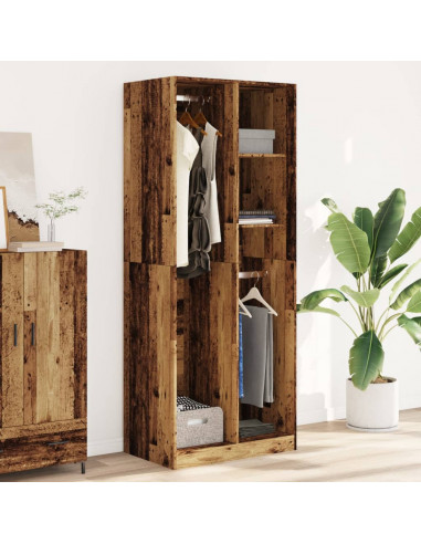 Armadio Legno Antico 80x50x200 cm in Legno Multistrato