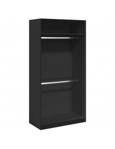 Armadio Nero 100x50x200 cm in Legno Multistrato 2
