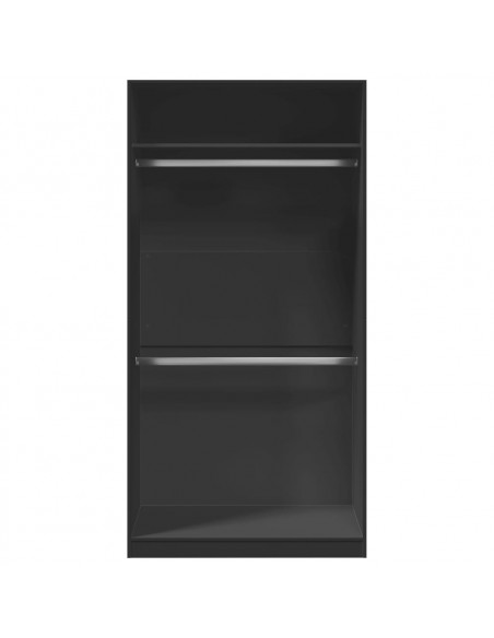 Armadio Nero 100x50x200 cm in Legno Multistrato