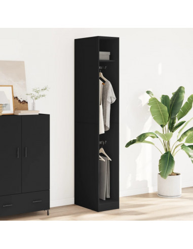 Armadio Nero 30x50x200 cm in Legno Multistrato