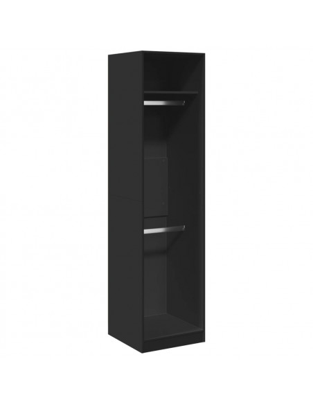 Armadio Nero 50x50x200 cm in Legno Multistrato