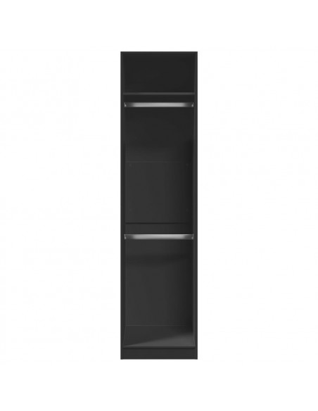 Armadio Nero 50x50x200 cm in Legno Multistrato