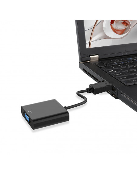 Ewent EC1454 cavo e adattatore video 0,15 m DisplayPort VGA (D-Sub) Nero