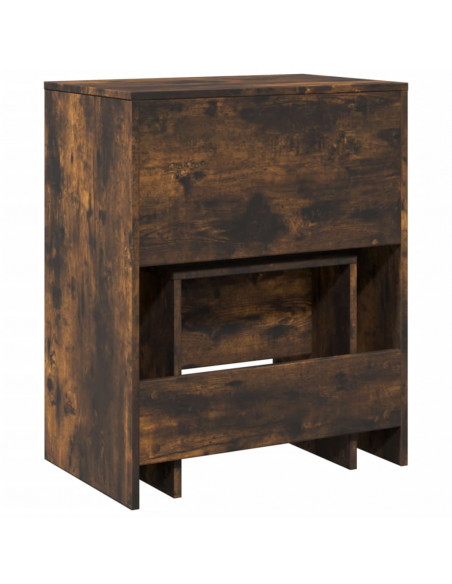 Toeletta e Sgabello Rovere Fumo 60x40x113,5 cm