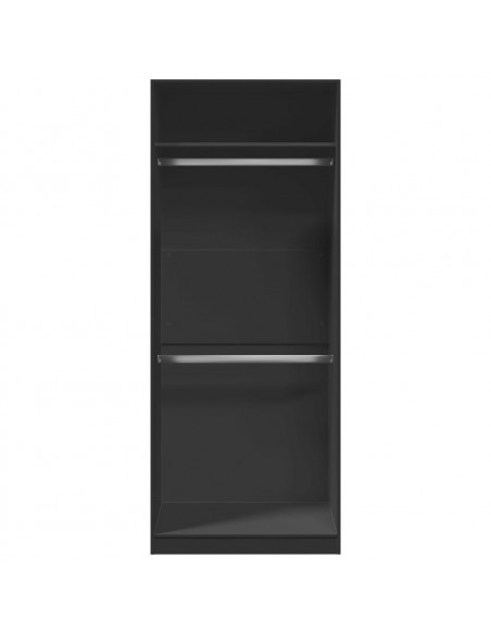 Armadio Nero 80x50x200 cm in Legno Multistrato