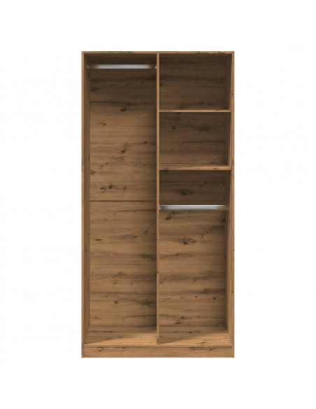 Armadio Rovere Artigianale 100x50x200 cm in Legno Multistrato