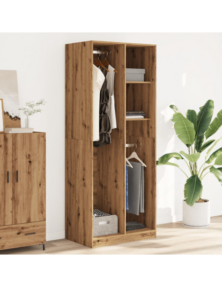 Armadio Rovere Artigianale 80x50x200 cm in Legno Multistrato