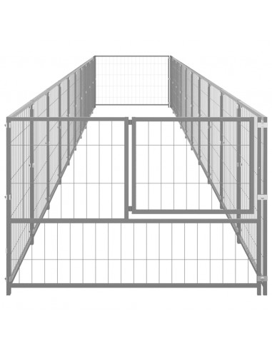 Gabbia per Cani Argento 10 m² in Acciaio