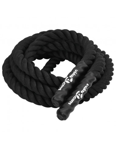 Corda da Allenamento Nera 6 m 4,5 kg in Poliestere