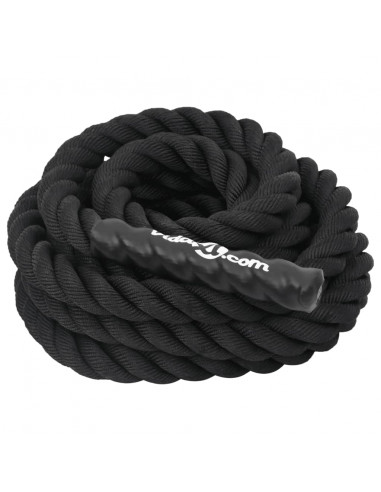 Corda da Allenamento Nera 6 m 4,5 kg in Poliestere