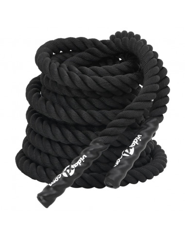 Corda da Allenamento Nera 15 m 11 kg in Poliestere