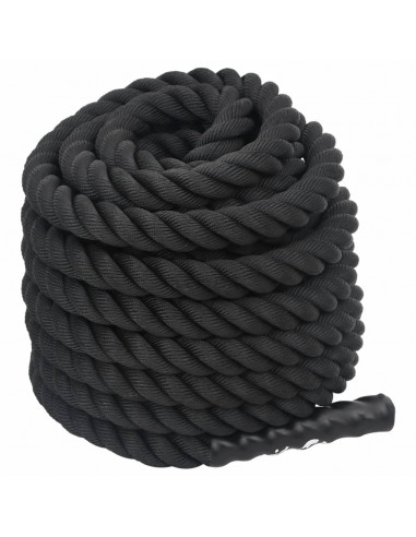 Corda da Allenamento Nera 15 m 11 kg in Poliestere