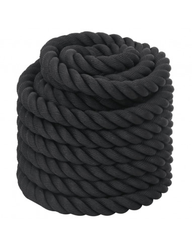 Corda da Allenamento Nera 15 m 11 kg in Poliestere