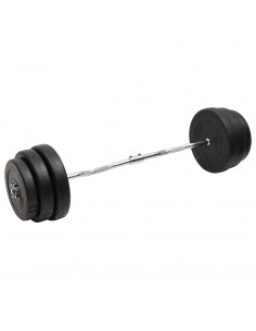 Bilanciere Curvo con Dischi 90 kg 2