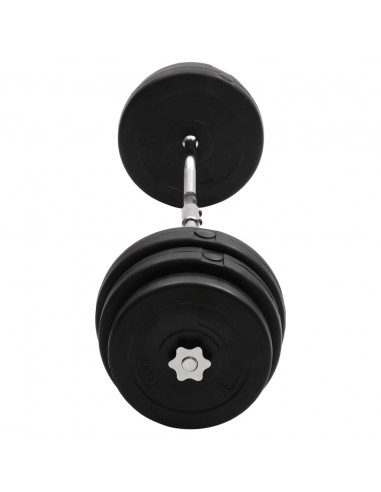 Bilanciere Curvo con Dischi 90 kg