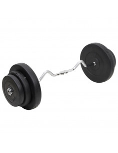 Bilanciere Curvo con Dischi 60 kg 2