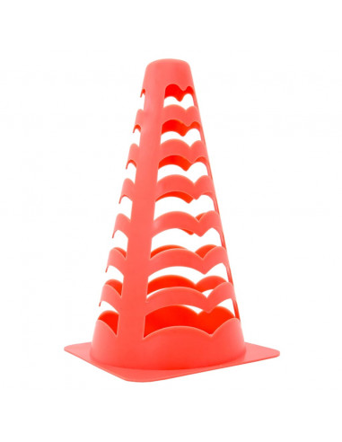 Coni da Calcio 6 pz Impilabili Arancioni 13x13x22,5 cm