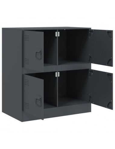 Credenza Antracite 67x39x73 cm in Acciaio