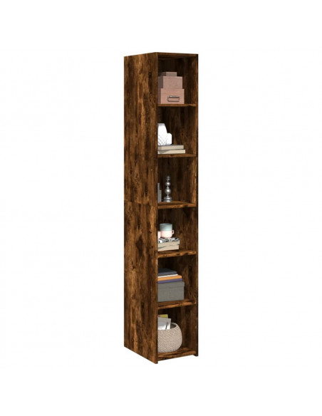 Credenza Rovere Fumo 30x41x185 cm in Legno Multistrato