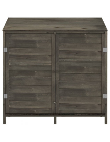 Capanno da Giardino Antracite 102x52x112cm Legno Massello Abete