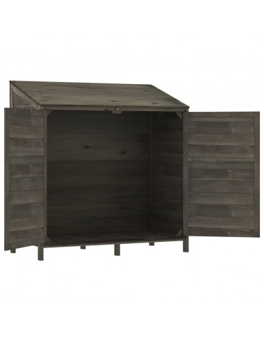 Capanno da Giardino Antracite 102x52x112cm Legno Massello Abete