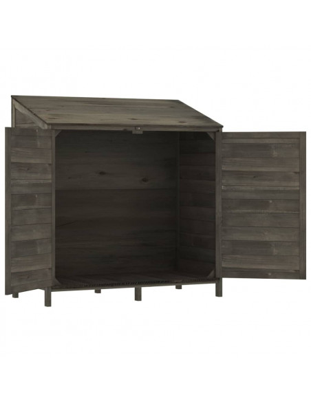 Capanno da Giardino Antracite 102x52x112cm Legno Massello Abete