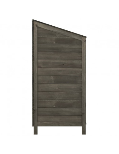 Capanno da Giardino Antracite 102x52x112cm Legno Massello Abete
