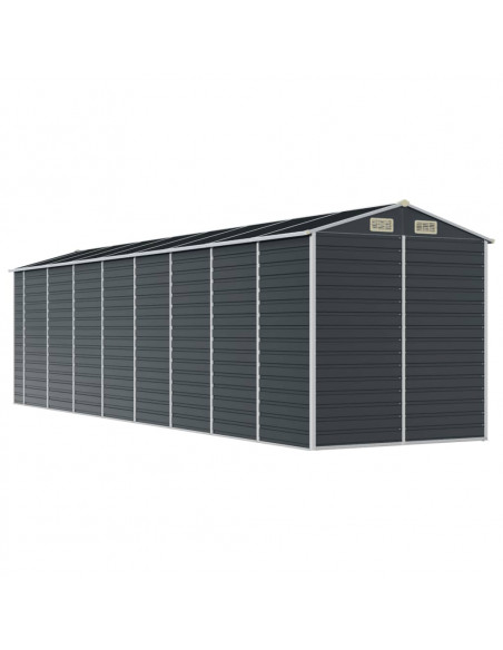 Capanno da Giardino Antracite 191x725x198cm in Acciaio Zincato